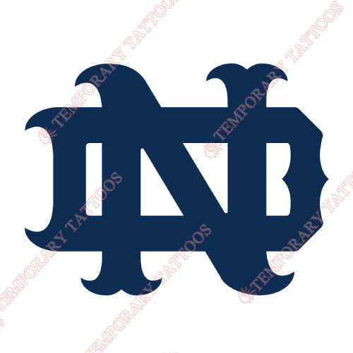 Notre Dame Fighting Irish Customize Temporary Tattoos Stickers NO.5719